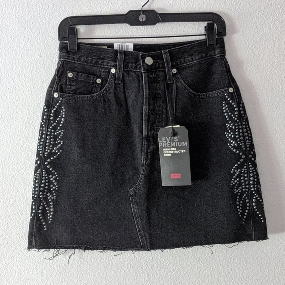 {Levi's} High Rise Deconstructed Button Fly Skirt - Picture 5 of 10